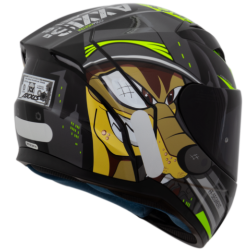 Capacete Axxis Segment Cosa Nostra B13 Amarelo Fluor Gloss