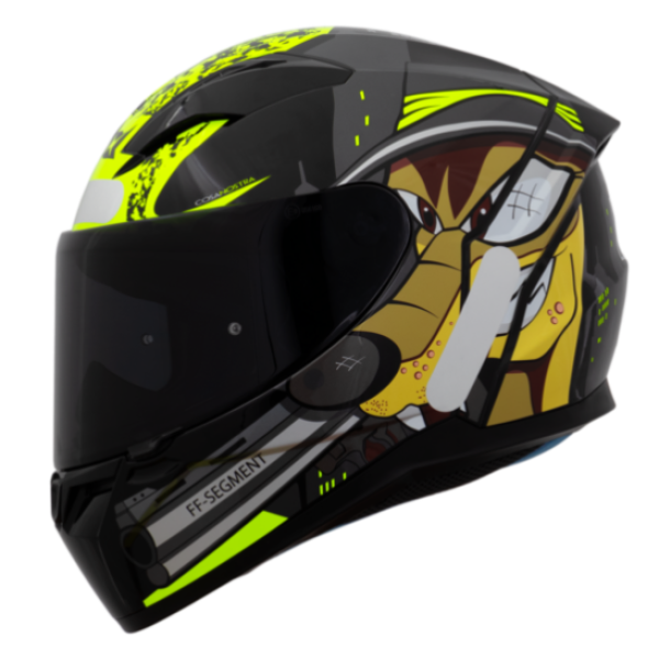 Capacete Axxis Segment Cosa Nostra B13 Amarelo Fluor Gloss
