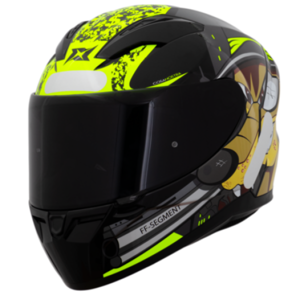 Capacete Axxis Segment Cosa Nostra B13 Amarelo Fluor Gloss