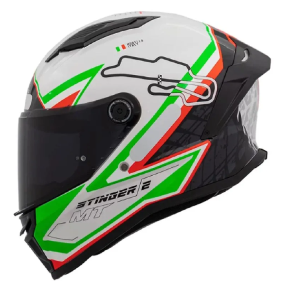 Capacete Mt Helmets Stinger 2 Grand Prix A0 Italy