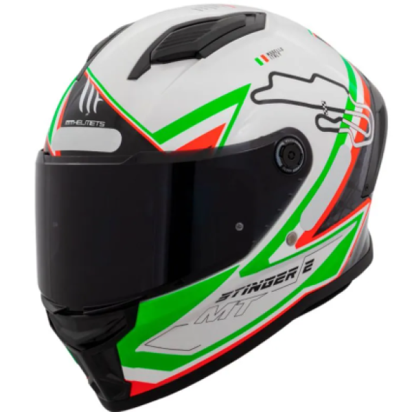 Capacete Mt Helmets Stinger 2 Grand Prix A0 Italy