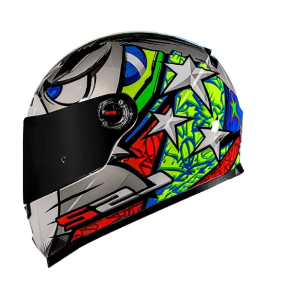 Capacete Ls2 Ff358 Alex Barros Replica Silver