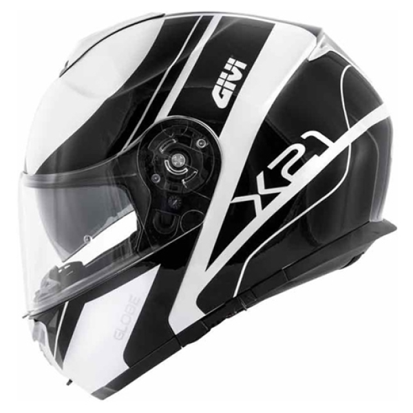 CAPACETE GIVI X21 GLOBE BRANCO/PRETO