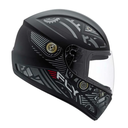 Capacete Fly F9 Hg Motor Fosco Grafite