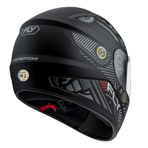 Capacete Fly F9 Hg Motor Fosco Grafite
