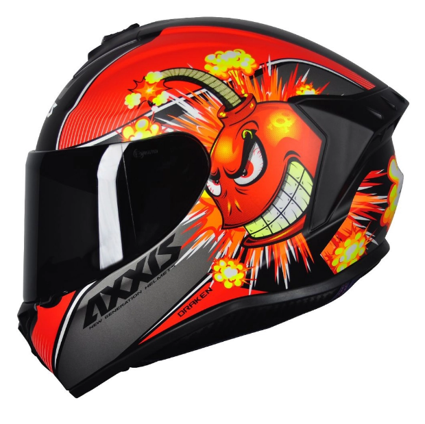 CAPACETE AXXIS DRAKEN BOMB MATT BLACK/RED - Pilotaggio