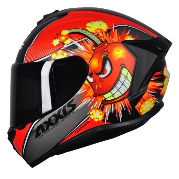 CAPACETE AXXIS DRAKEN BOMB MATT BLACK/RED