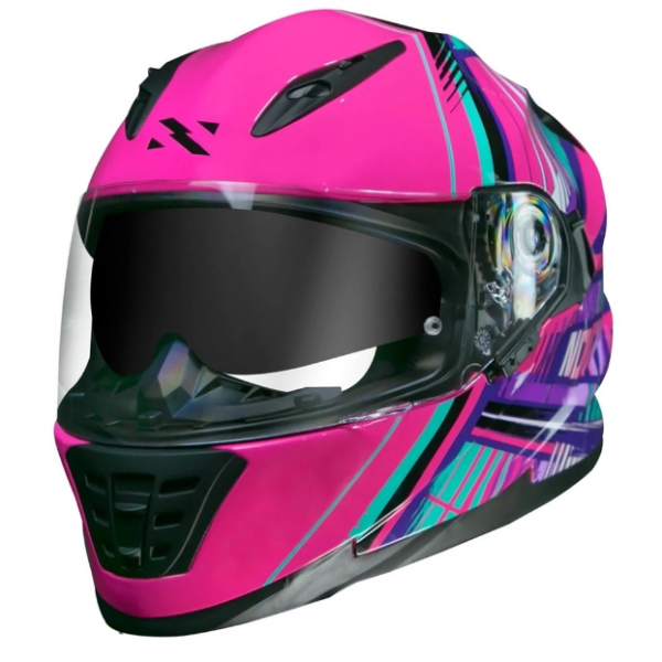 CAPACETE NORISK FF302 ADVANCE PINK