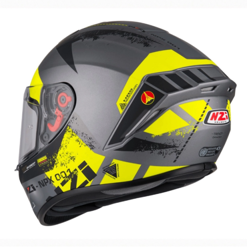 CAPACETE NZI TRENDY CANADIAN ANTRACITE/AMARELO