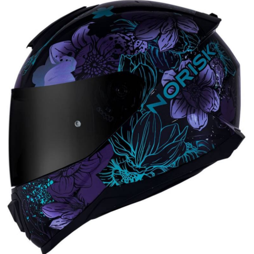 CAPACETE NORISK RAZOR BLOOM BLK/PURPLE