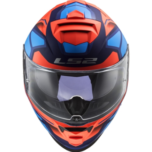 CAPACETE LS2 STORM FF800 FASTER SLANT MATT BLU/FLUOR ORG