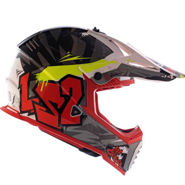 CAPACETE LS2 FAST MX437 CRUSHER BLK/RED