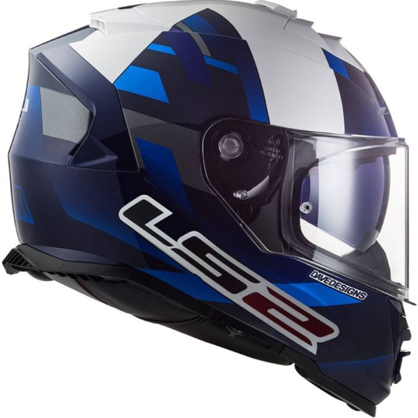 CAPACETE LS2 STORM FF800 JOHN MCPHEE REP. BLU/WHT