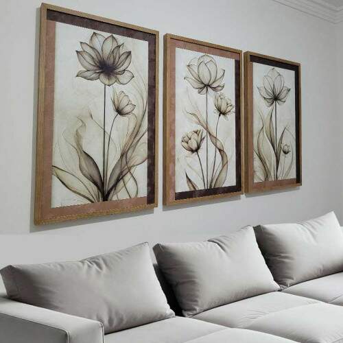 Quadro Floral Abstrato Terrocata Art�stico