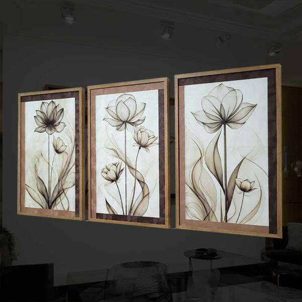 Quadro Floral Abstrato Terrocata Artstico