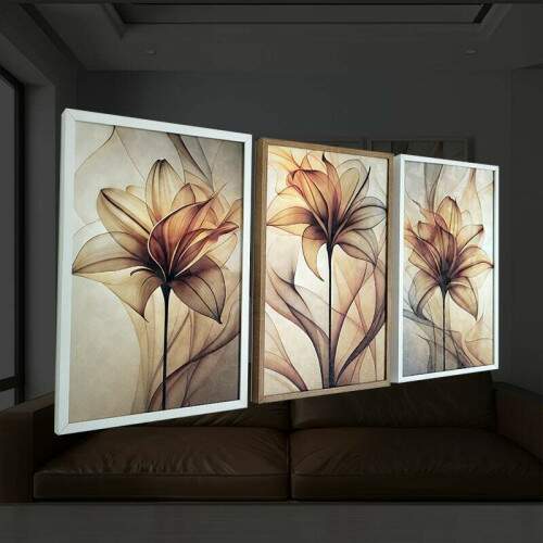 Quadro Floral Abstrato Silhuetas: Harmonia e Eleg�ncia