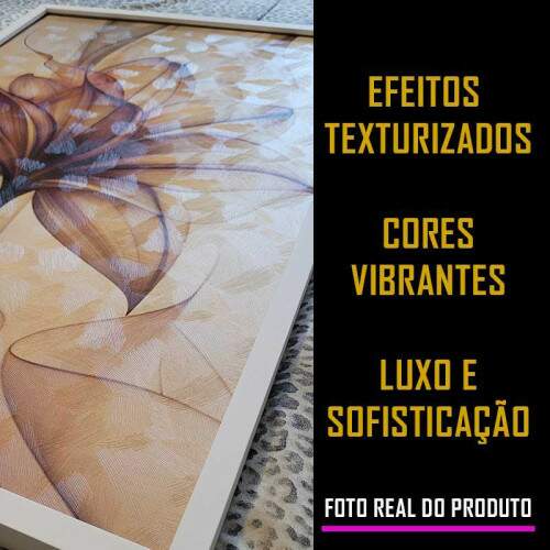 Quadro Floral Abstrato Silhuetas: Harmonia e Eleg�ncia