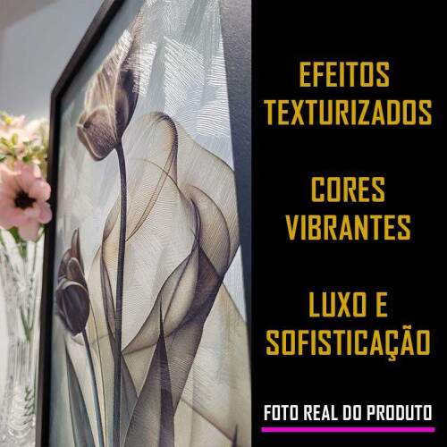 Quadro Floral Abstrato Tulipas: Luxo e Eleg�ncia