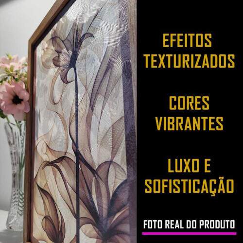 Quadro Floral Abstrato Sensa��es: Leveza e Eleg�ncia