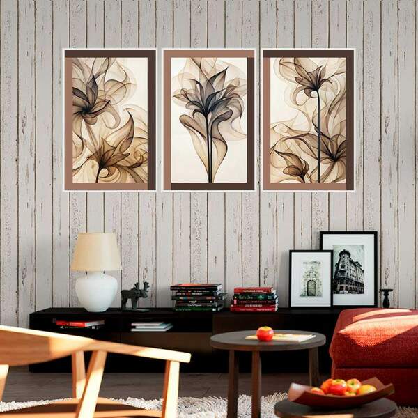 Quadro Floral Abstrato Sensaes: Leveza e Elegncia