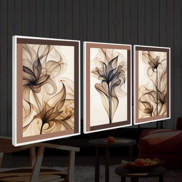 Quadro Floral Abstrato Sensaes: Leveza e Elegncia