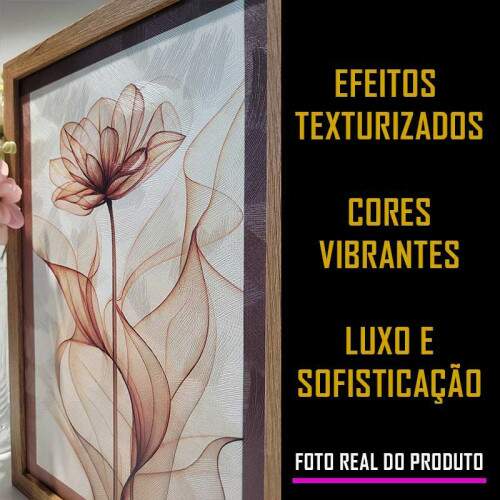 Quadro Floral Abstrato Desabrochar das P�talas: Inspira��o e Sultileza