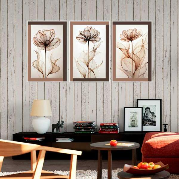 Quadro Floral Abstrato Desabrochar das Ptalas: Inspirao e Sultileza