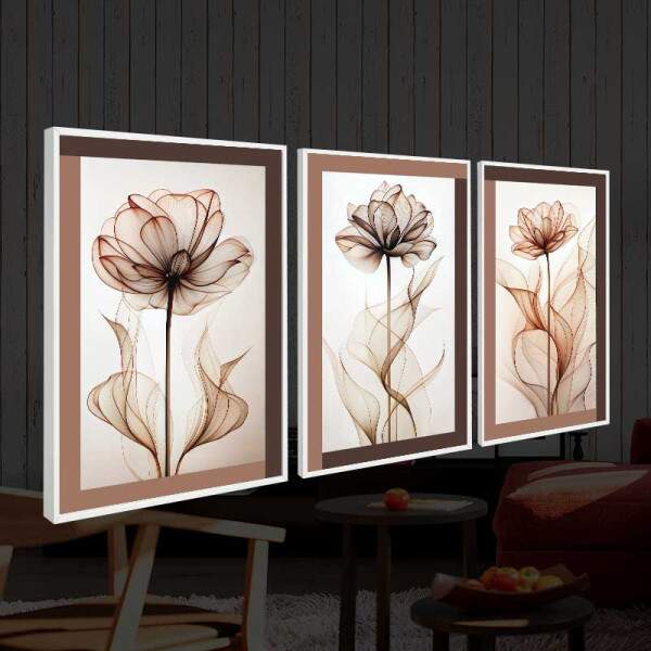 Quadro Floral Abstrato Desabrochar das Ptalas: Inspirao e Sultileza