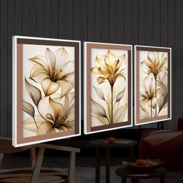 Quadro Floral Abstrato Sintonia: Inspirao e Serenidade