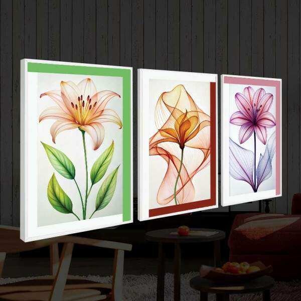 Quadro Floral Abstrato urea colorida: Alegria e Serenidade