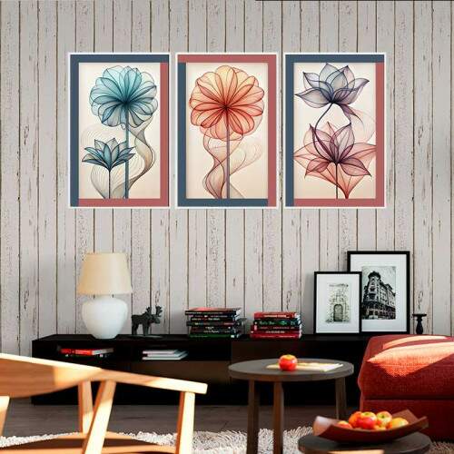 Quadro Floral Abstrato Vibra��es: Natureza Moderna