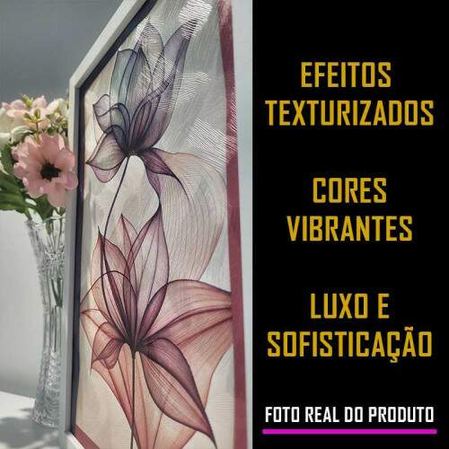 Quadro Floral Abstrato Vibra��es: Natureza Moderna