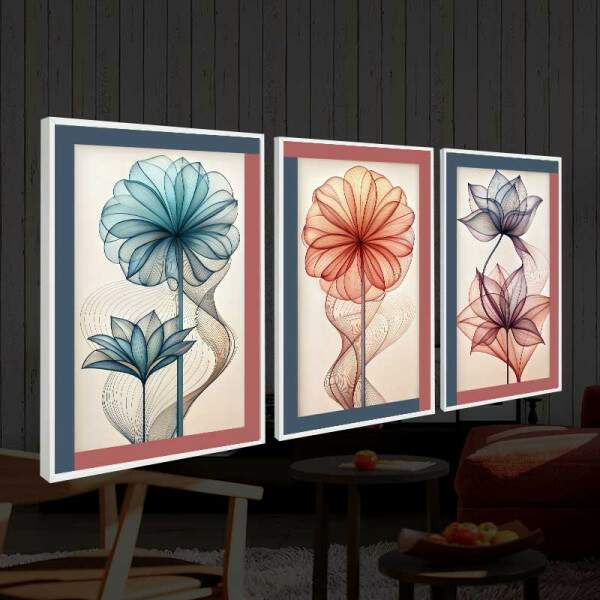 Quadro Floral Abstrato Vibraes: Natureza Moderna