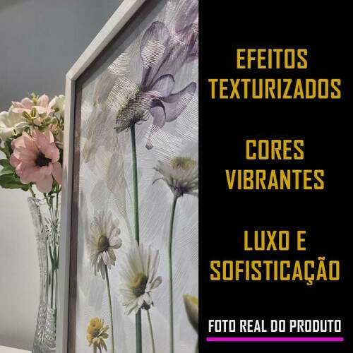 Quadro Floral Abstrato Formas Difusa: Mist�rio e eleg�ncia