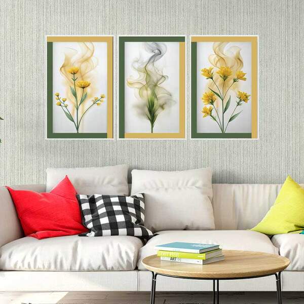 Quadro Floral Abstrato Delicadeza urea: Refgio Sereno