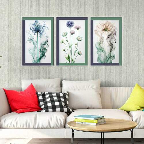 Quadro Floral Abstrato Tra�os Viridentes: Conforto e discreto
