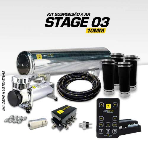 Kit Suspenso A ar Black 10mm Stage 3