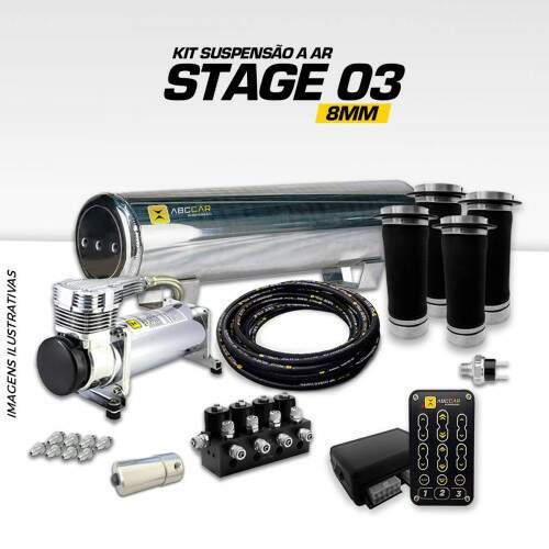 Kit Suspenso A ar Black 10mm Stage 3