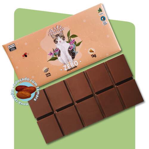 Nova Receita Barra de Chocolate 55% Cacau Zero Acar Uso Culinrio 1kg