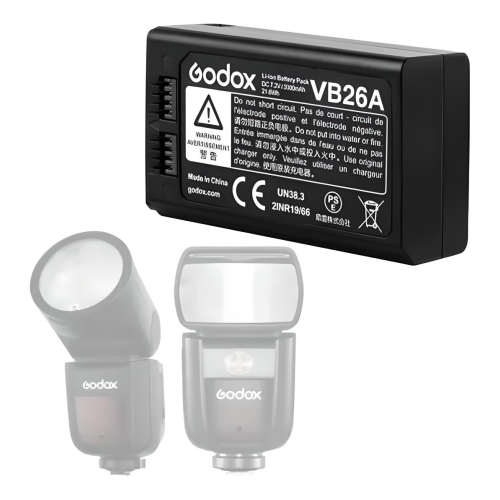 BATERIA RECARREGVEL GODOX VB26A PARA FLASH GODOX V1 E V860 III
