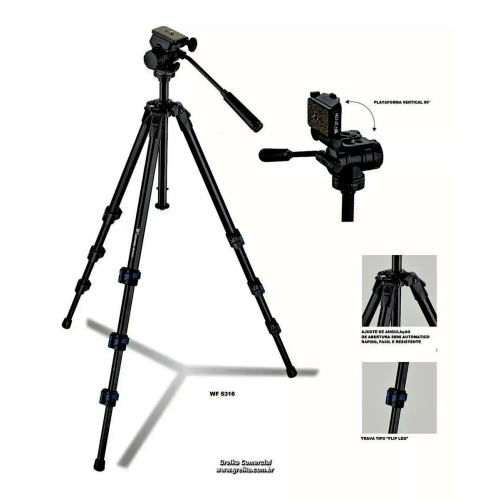 Trip Wf-5316 Hidrulico Profissional Para Filmagem Leve