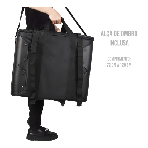 Case Com Rodinhas Godox Cb10 Para Iluminador Led Trip Flash Cor Preto