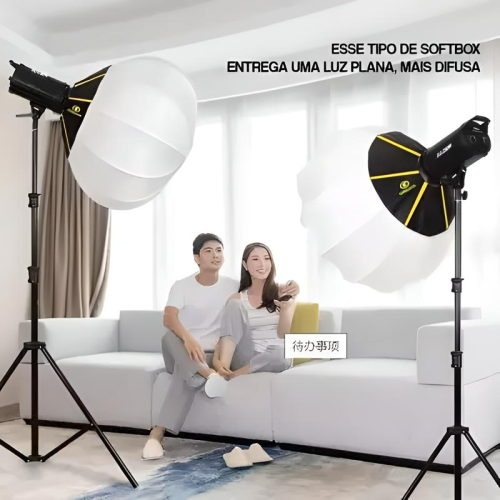 Softbox Balao Chines 45cm Greika Bowens Para Luz Continua