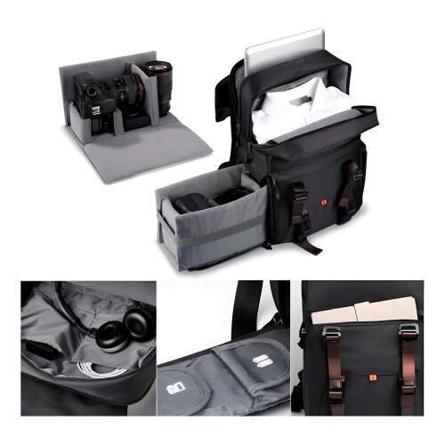 Mochila K&f Concept Backpack P/ Equipame Fotogrficos preta