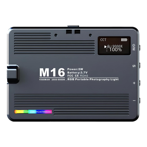 Mini Luz Fotogrfica De Bolso Recarregvel Desiontal M16 Rgb