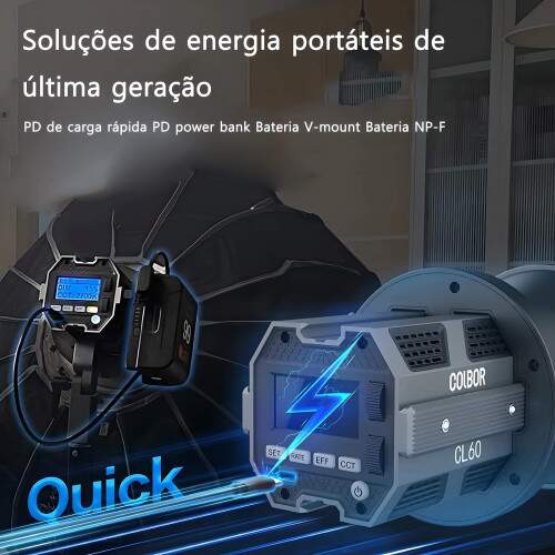 Colbor Cl60 65w Cob Luz De Vdeo Bicolor Iluminador Led