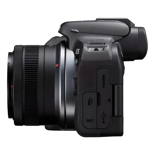 Canon EOS Kit R10 Mais lente RF-S18-45mm F4.5-6.3 IS STM Mirrorless Cor Preto