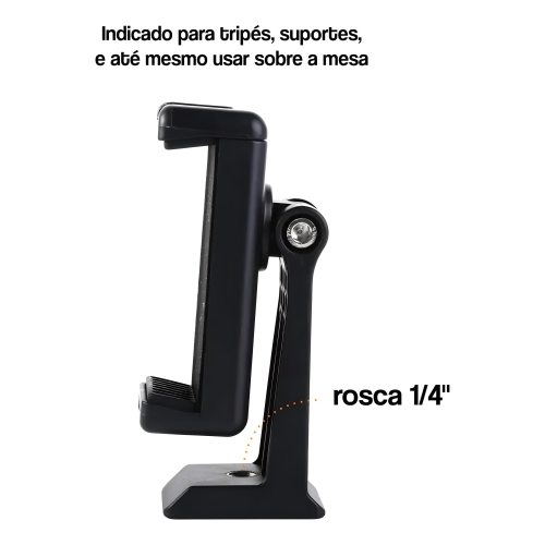 Suporte Celular Para Trip Com Encaixe Para Microfone Led