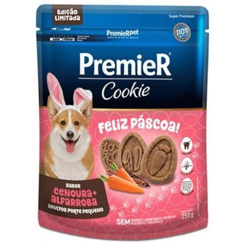 Cookie Premier Pscoa Ces Adultos Porte Pequeno Cenoura e Alfarroba 250 g