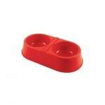 Comedouro Duplo Patinhas 2 em 1 Potes Com 450mL Pet Injet